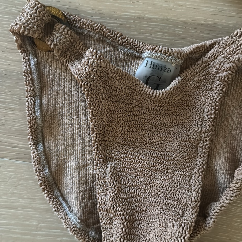 Hunza G Women's Gloria Bikini in Metallic Cocoa - Picture 4 of 8